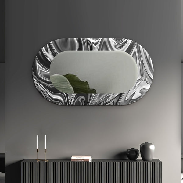 Black and White Pitch Mirror