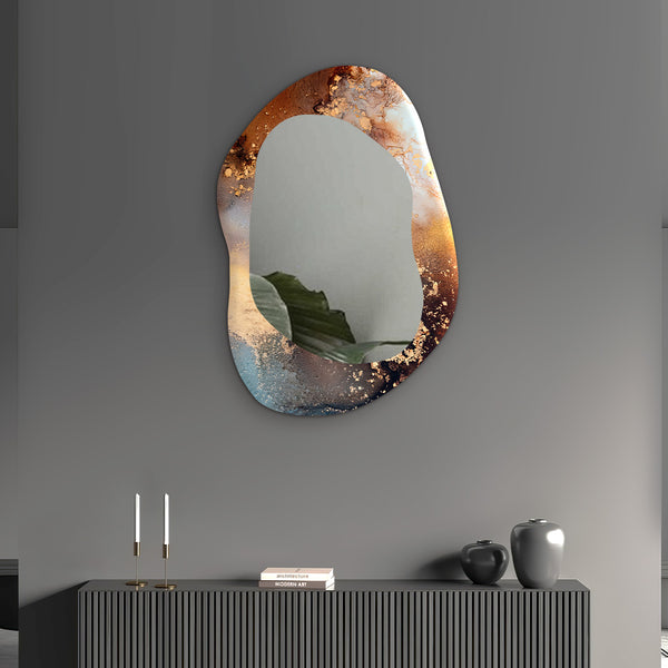 Earth Colors Fractured Light Mirror