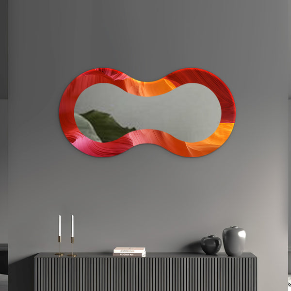 Infinity Red Fire Mirror