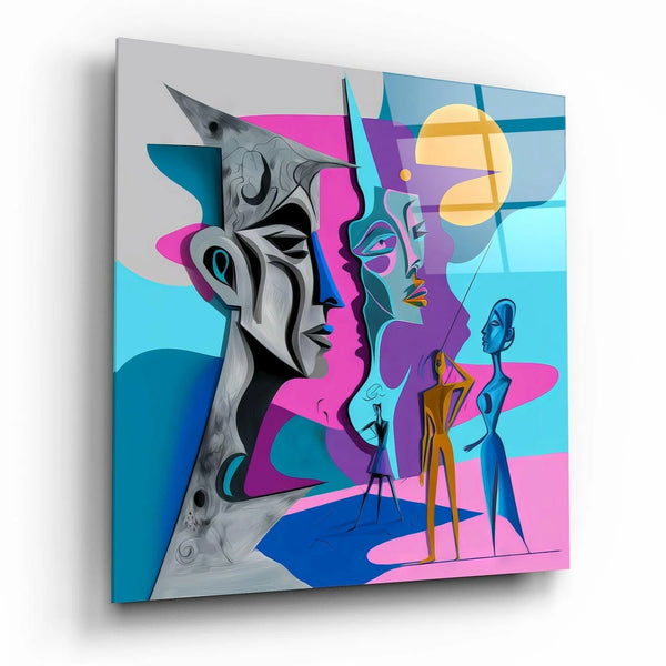 Picasso's Mind Glass wall art | Designer Collection