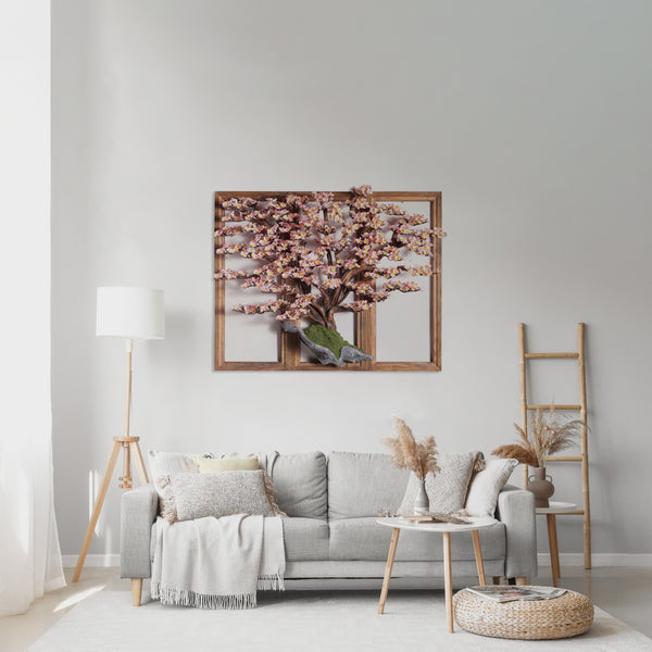 Sakura Bonsai Tree 3D Wall Art - 2