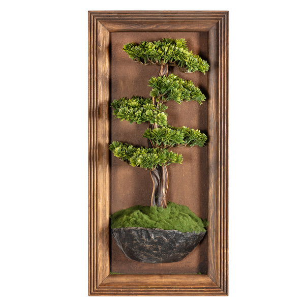 Framed Oasis 3D Wall Art Bonsai Tree