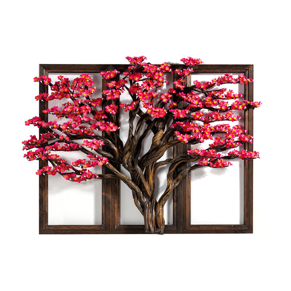 Bonsai Plant Wall Art by Liven Decor - Red -