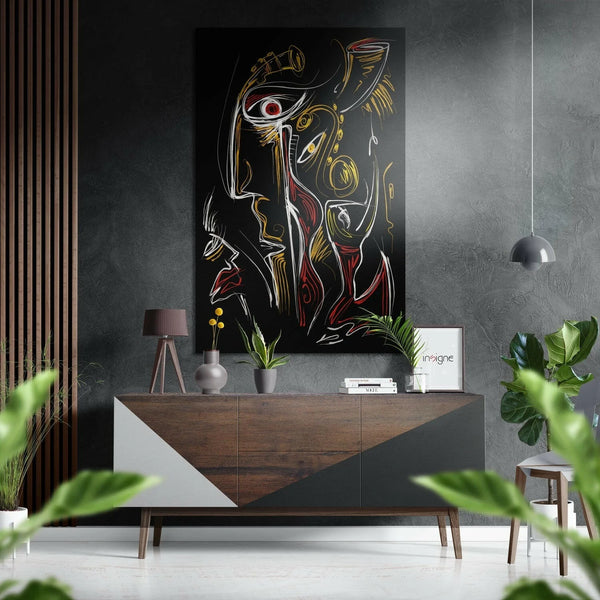 Abstract Faces | Alu-Dibond brushed Wall Art