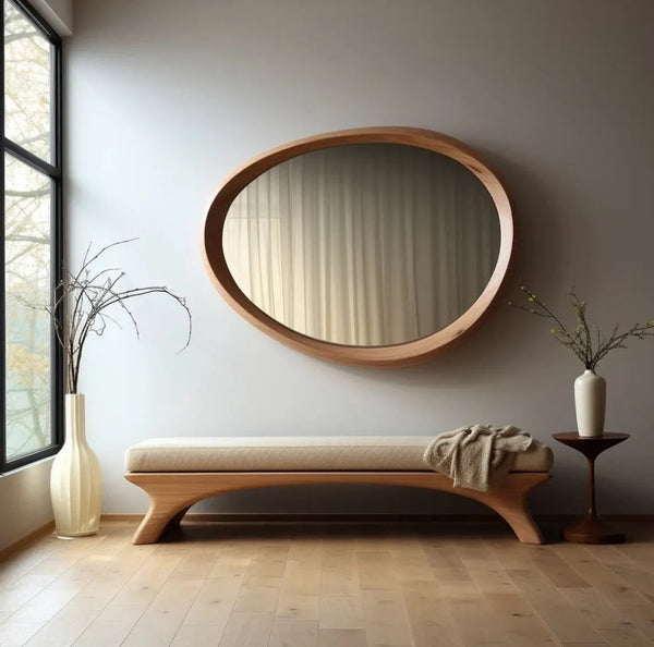مرآة الخشب الحرفي من Liven Decor