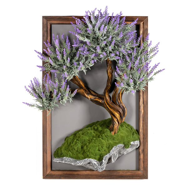 Lavender 3D Wall Art Bonsai Tree