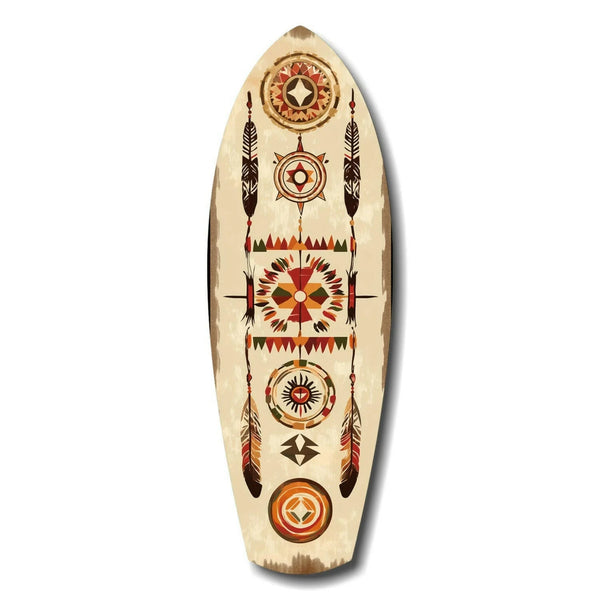 Surfboard Glass wall art | Aztec Patterns
