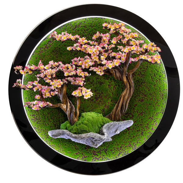 Sakura Circle 3D Wall Art Bonsai Tree