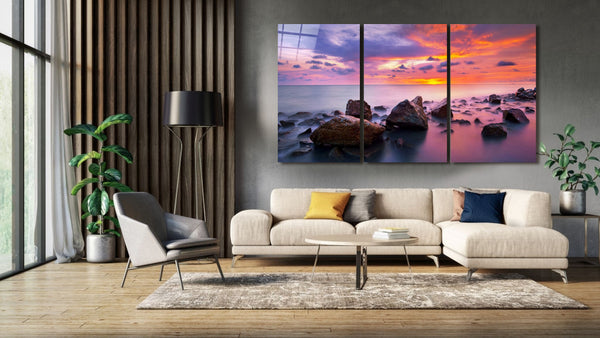 Red Sunset - Extra Glass printing wall art