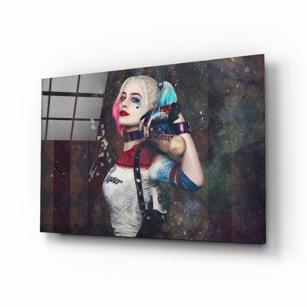 Harley Quinn Glass Printing wall art