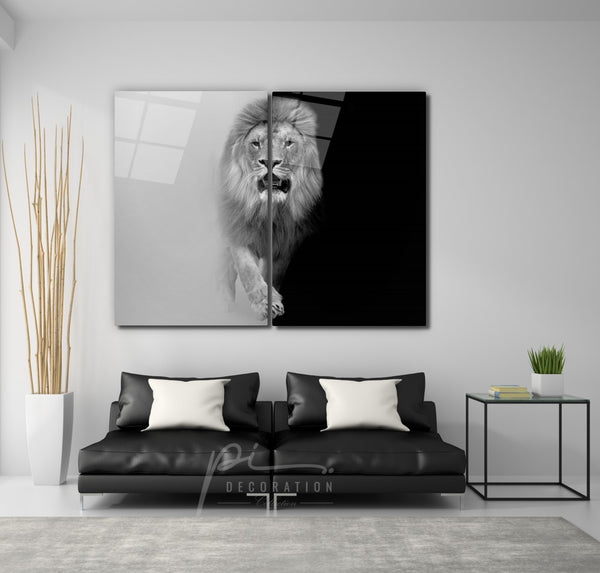Lion | Double Glass Painting wall art