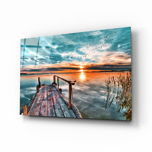 Sunset glass printing wall art