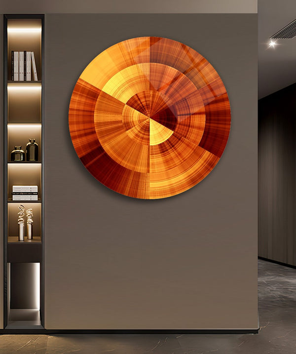 Abstract Round Glass Printing wall art