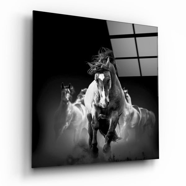 Running Horse - Glass wall art