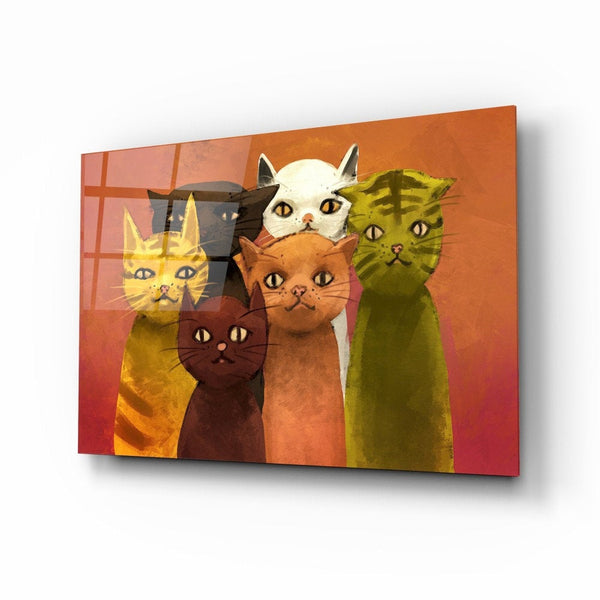 Cats, Glass Painting wall art