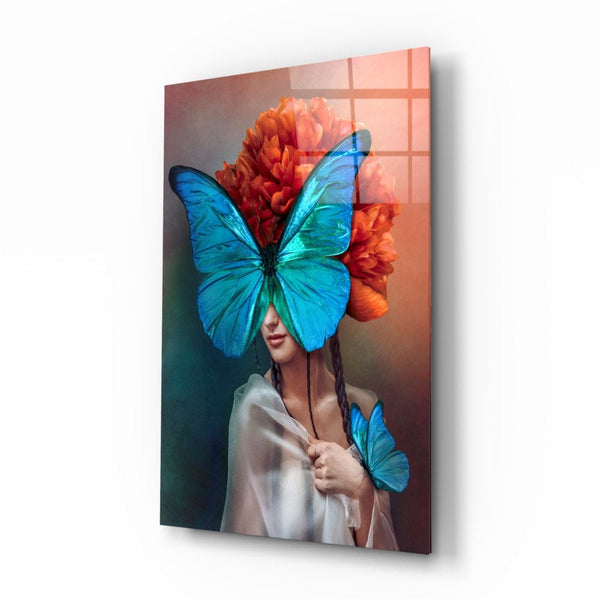 المرأة الفراشة | فن الطباعة على الزجاج