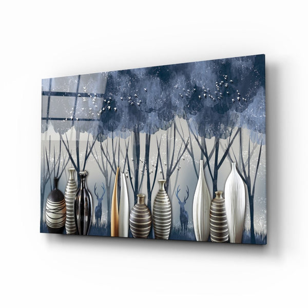 Vases and Trees | Glass printing wall art