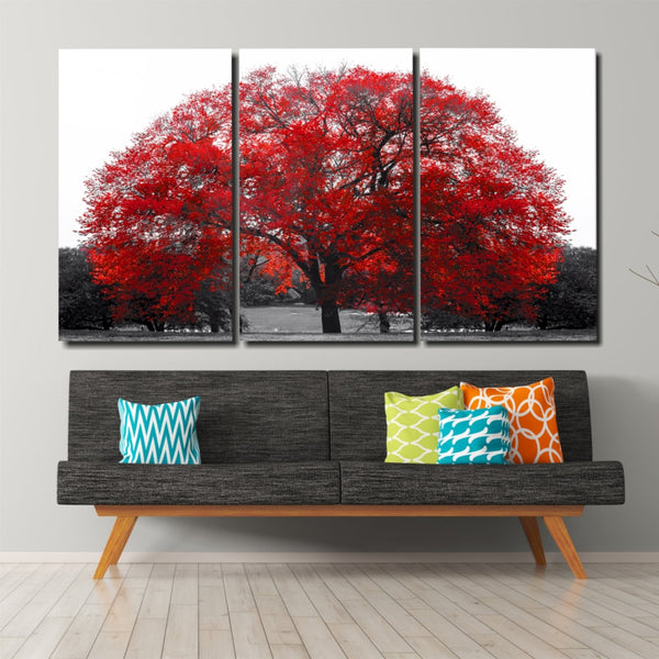 Red Tree - Extra Glass printing wall art