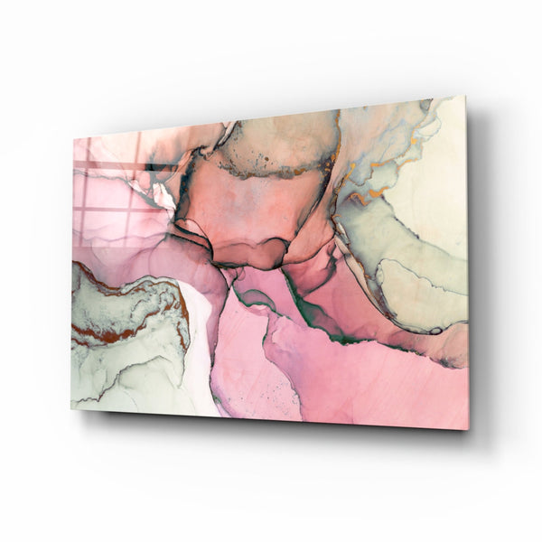 Pink Marble Pattern | Glass wall art