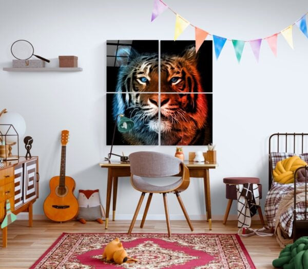 Tiger | Quadro Glass wall art