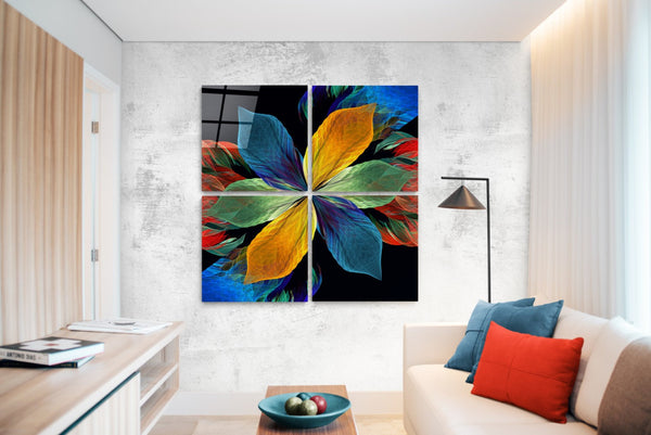 Lucky Flower | Glass wall art