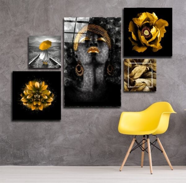 Yellow Harmony - Glass printing wall art