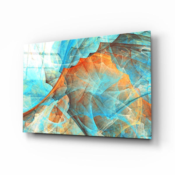 شبكات الألوان - لوحة فنية جدارية مطبوعة على الزجاج