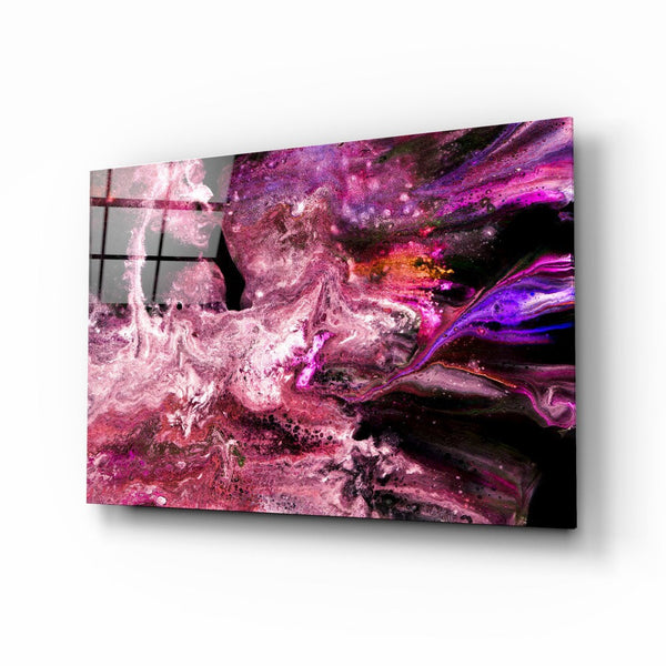 Purple Space - Glass painting wall art